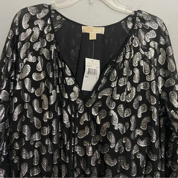 NWT MICHAEL Michael KORS Paisley Jacquard Dress Large - Picture 5 of 11